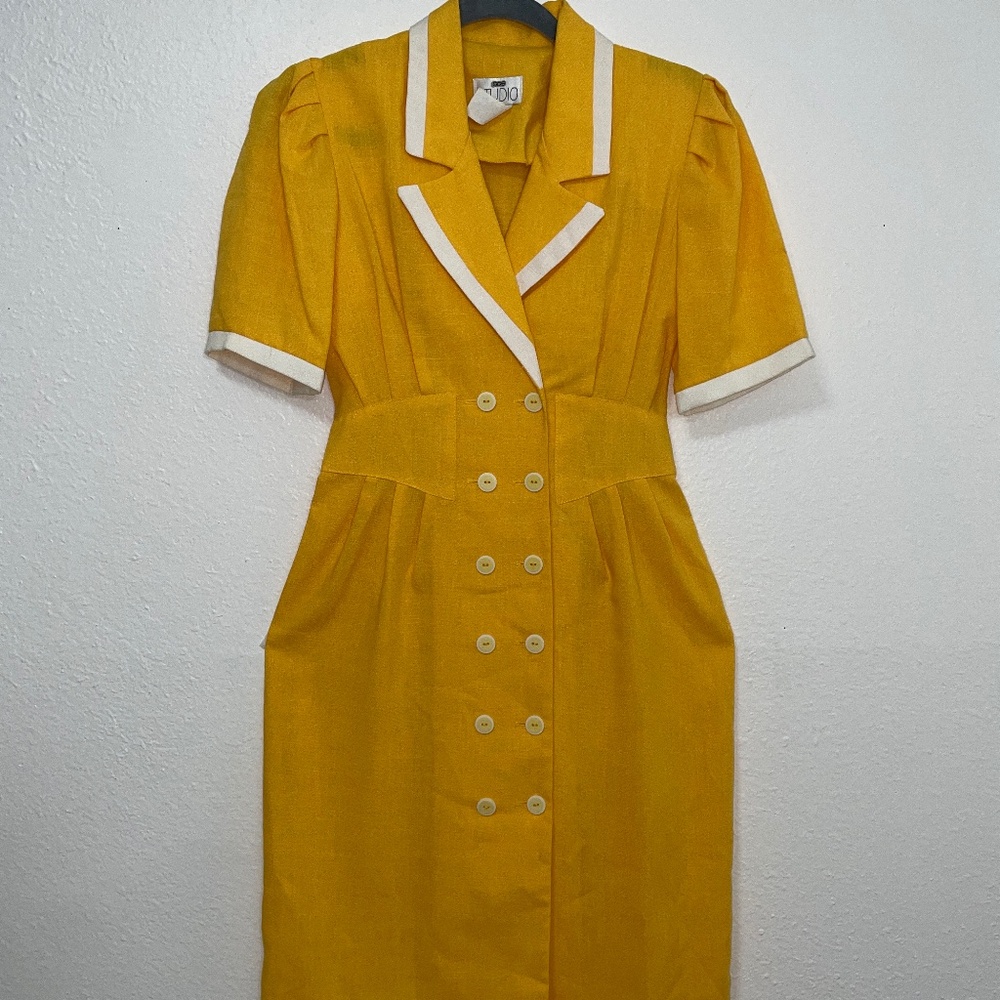 SGS Studios Yellow Vintage Dress